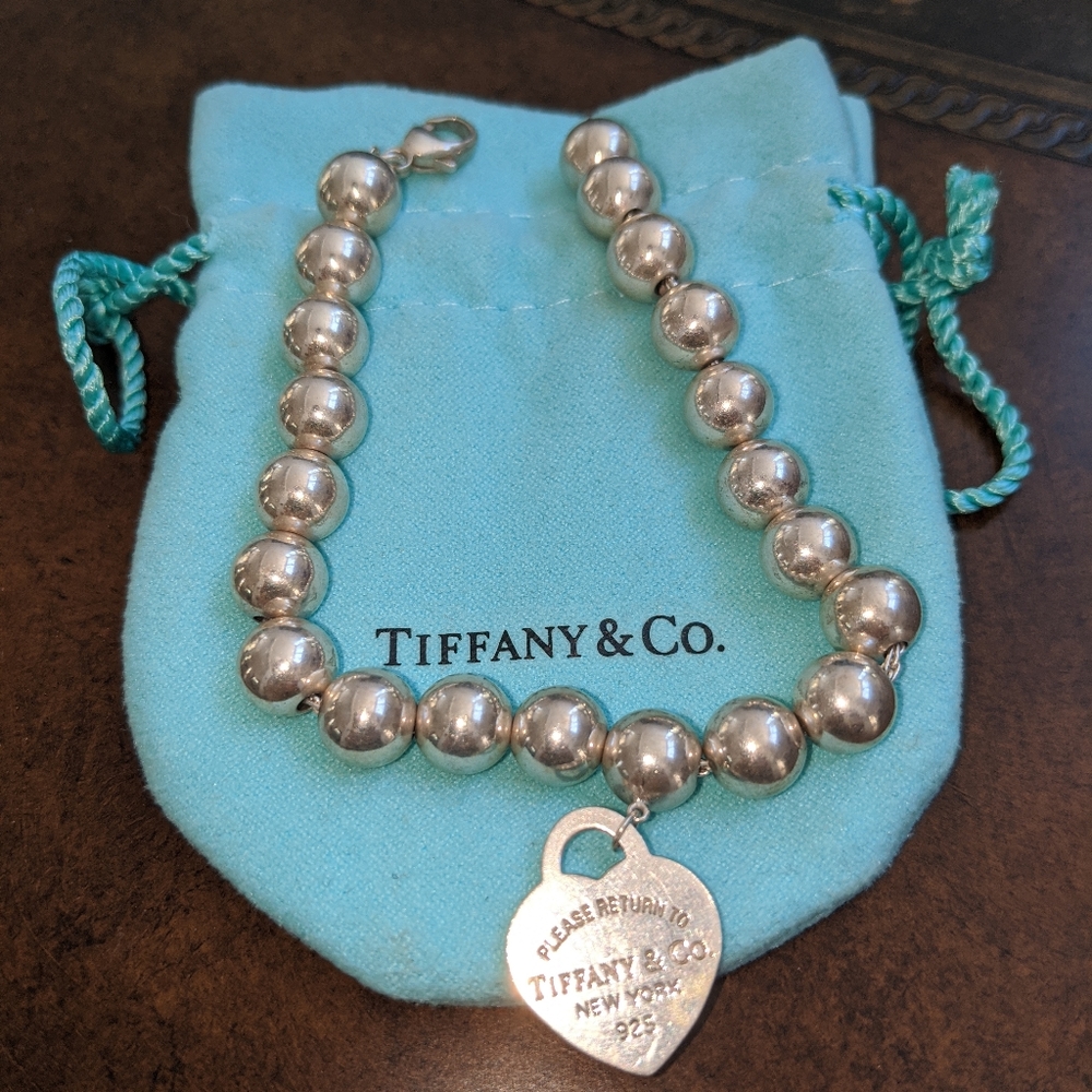 Tiffany & Co. Ball Heart Charm Bracelet
